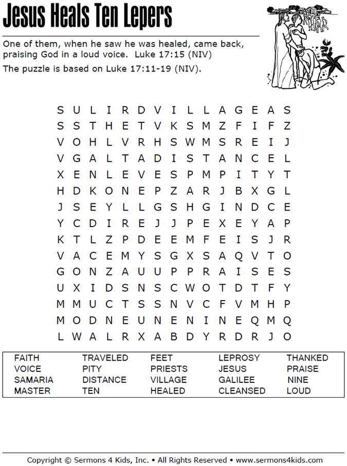 Jesus heals ten lepers childrens sermons from se