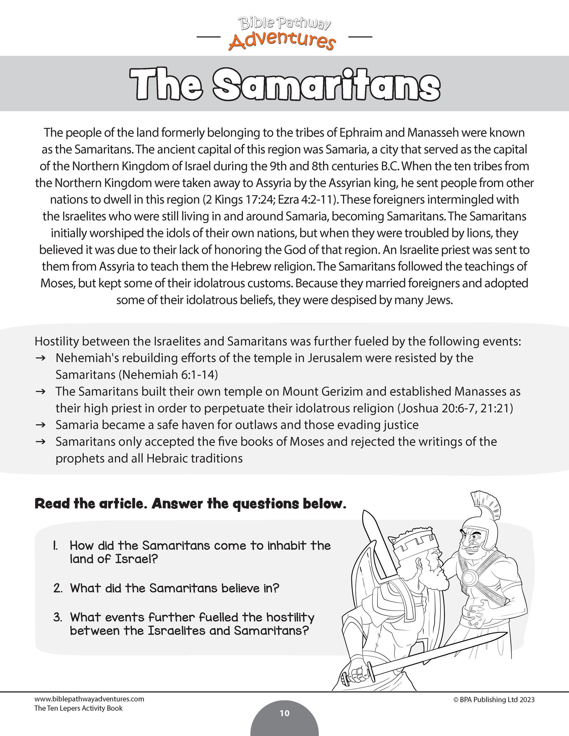 The ten lepers activity book pdf â bible pathway adventures