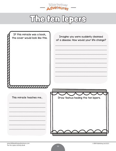 Bible miracles the ten lepers activity book teaching resources