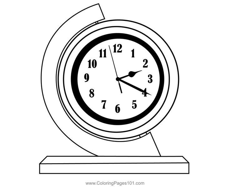 Wooden clock coloring page wooden clock clock printable clock
