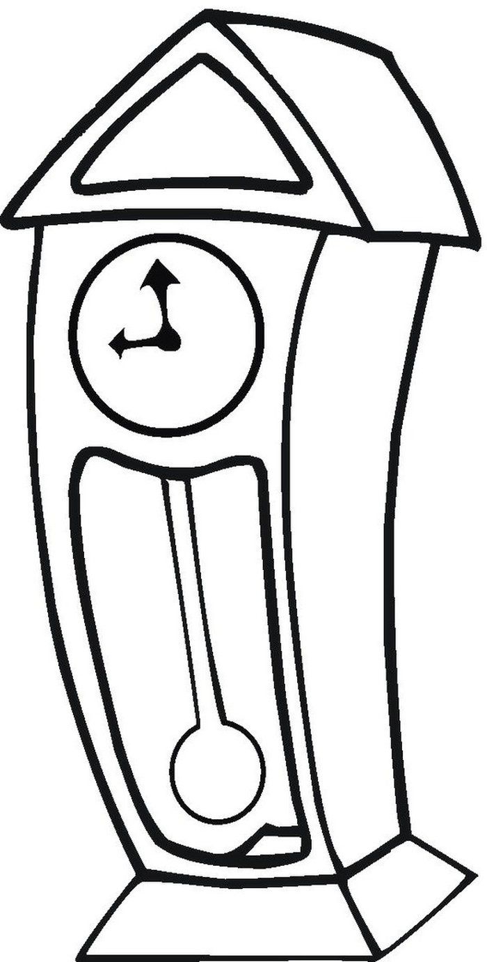 Free clock coloring pages printable pdf