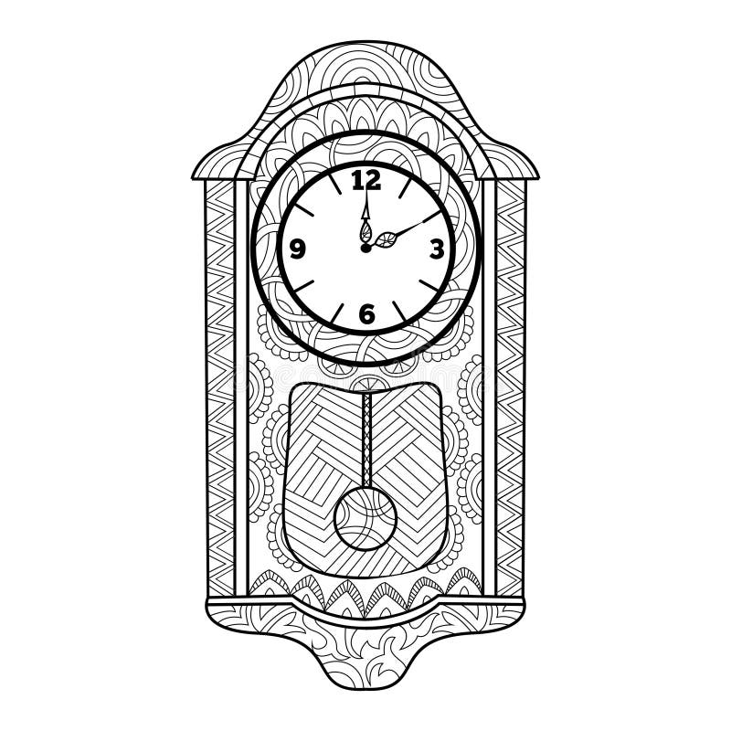Clock coloring stock illustrations â clock coloring stock illustrations vectors clipart