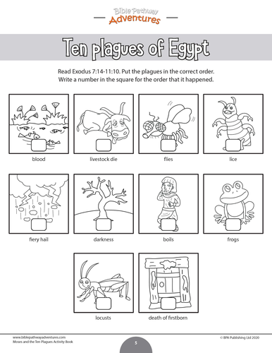 Moses and the ten plagues activity pack freebie teaching resources