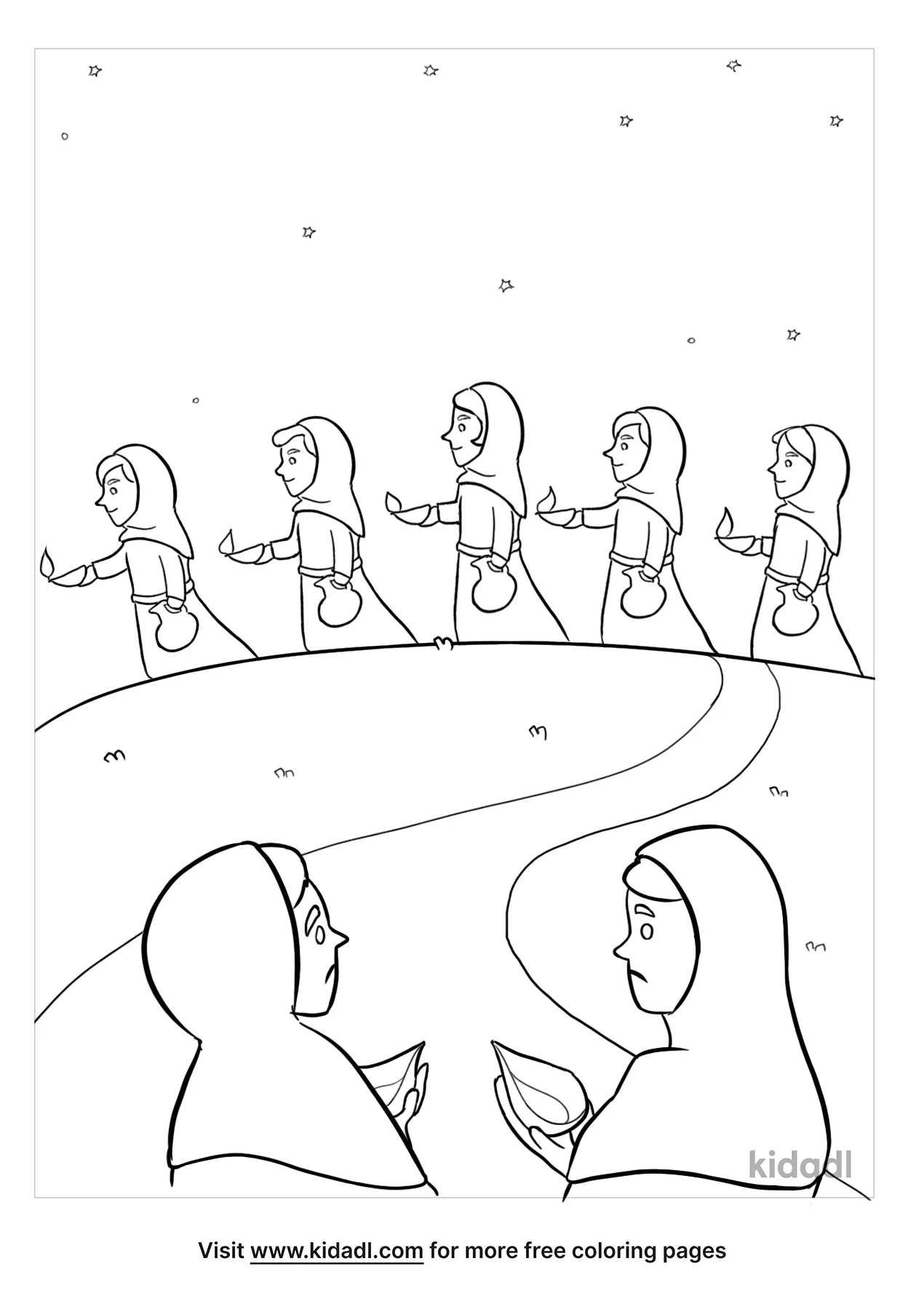 Free parable of the ten virgins coloring page coloring page printables