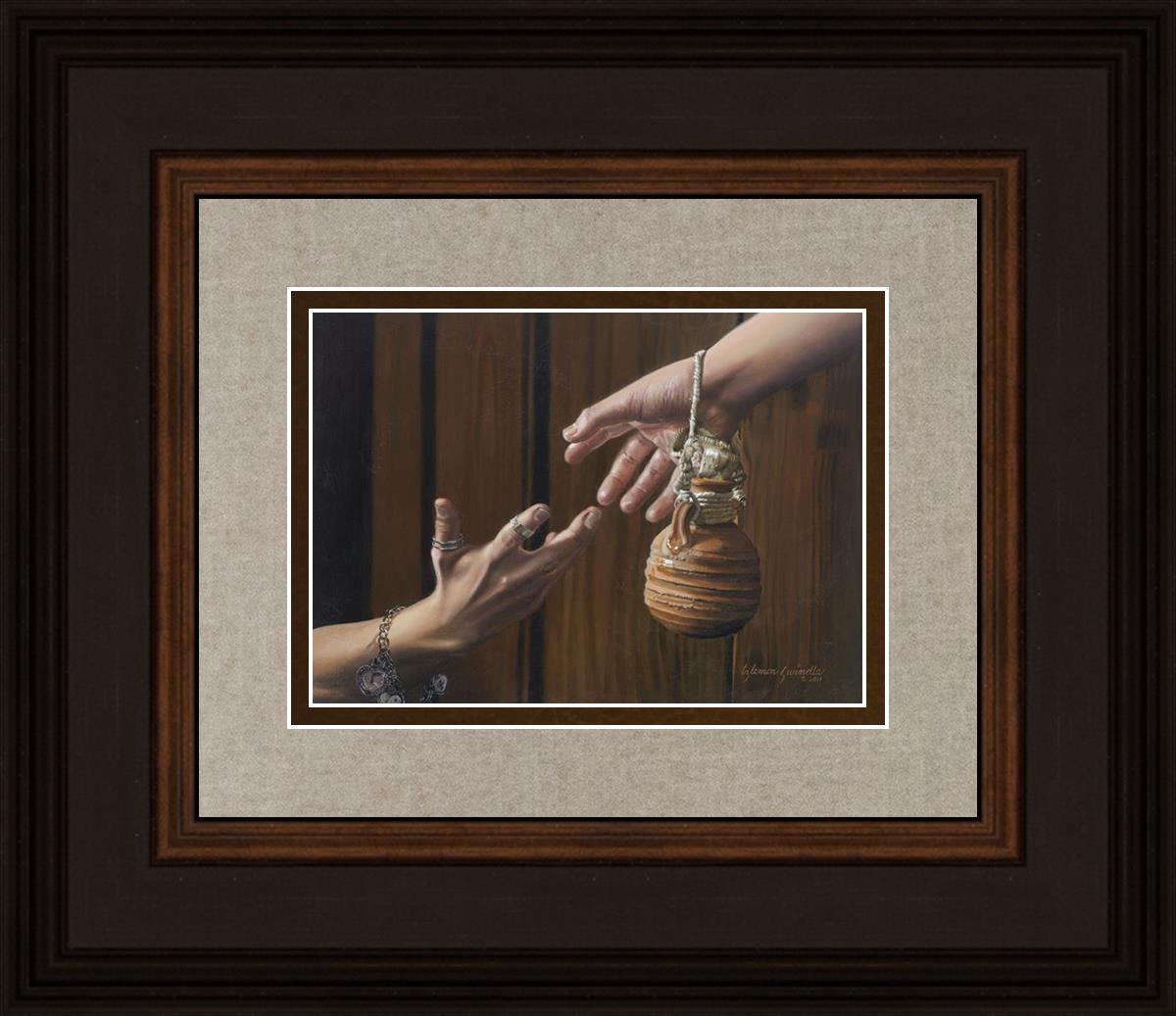The ten virgins biblical by liz lemon swindle two hands reaching out lantern oil â