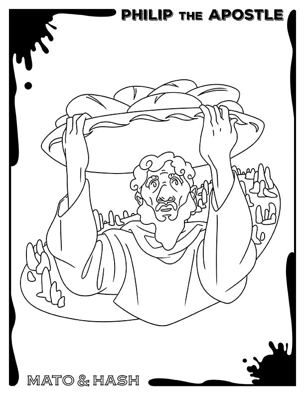 Free bible character coloring page printouts