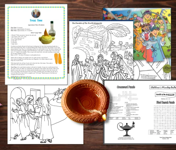 Parable of the ten virgins bible parable lessons activities for kids