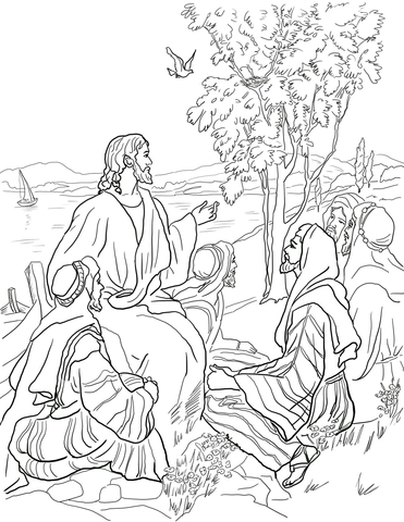 Parable of mustard seed coloring page free printable coloring pages