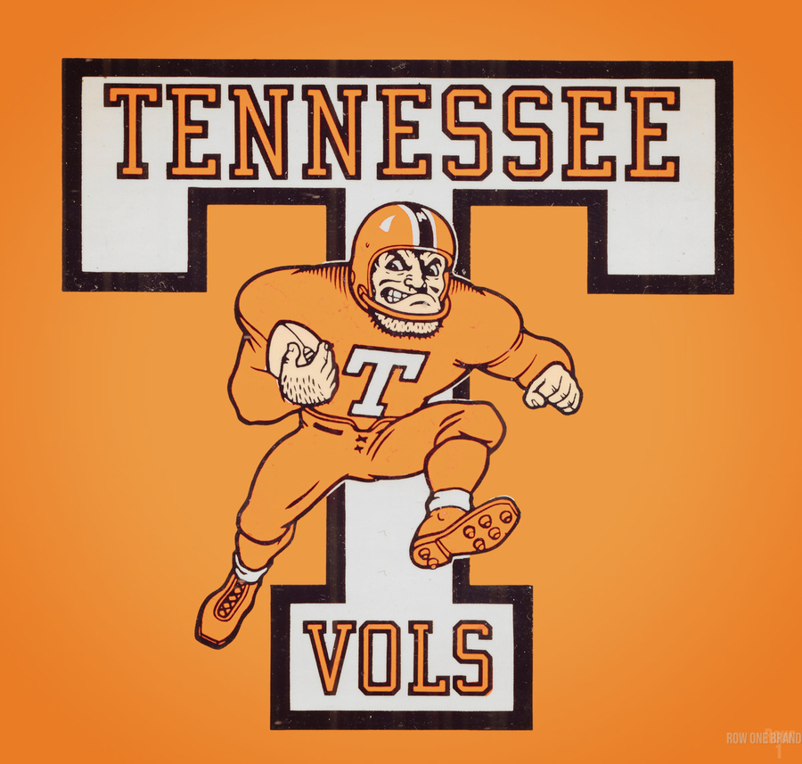 Vintage tennessee vol football player art