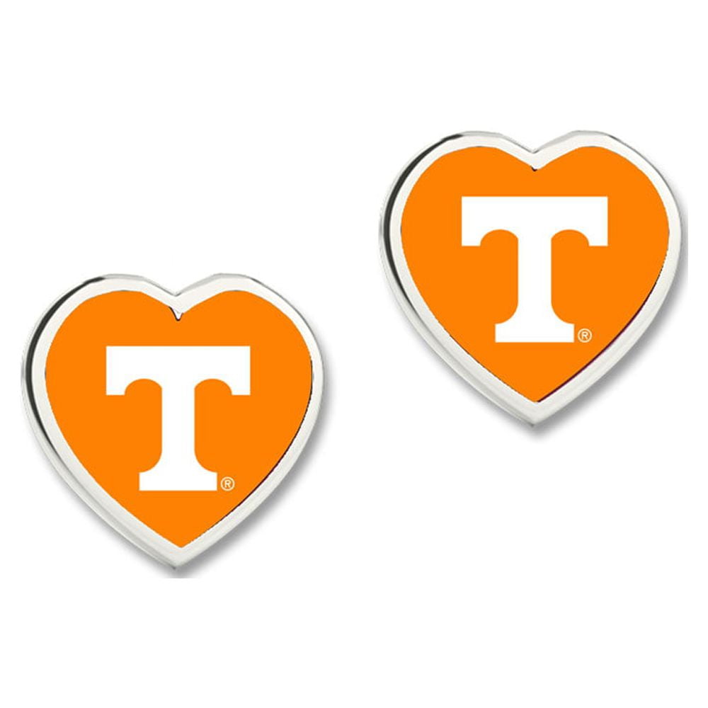 Ncaa tennessee vols heart post earrings