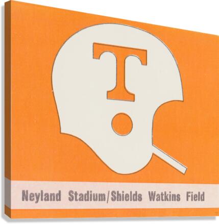 Vintage tennessee vols football helmet art