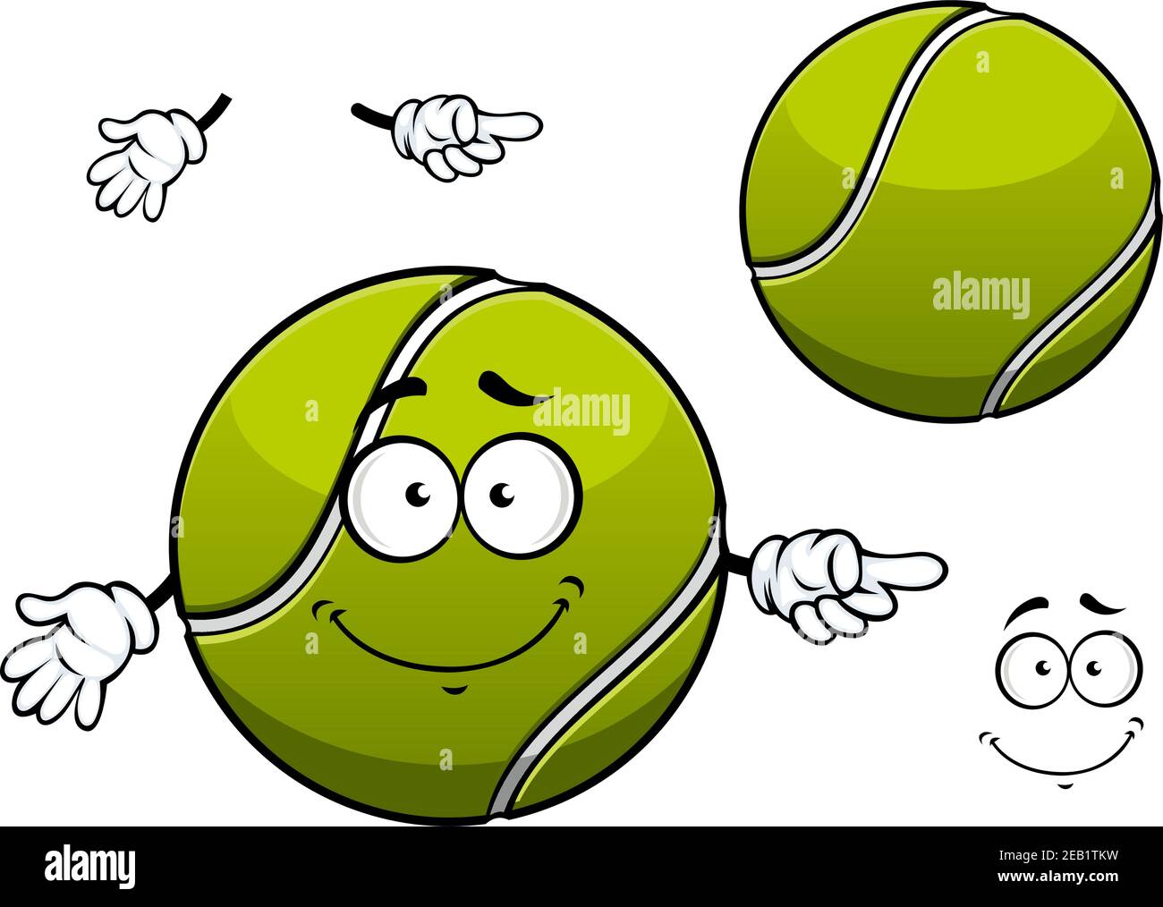 Cartoon tennis ball hi