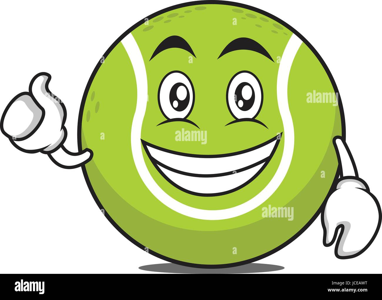 Cartoon tennis ball hi