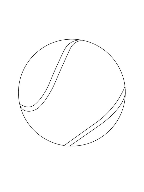 Tennis ball coloring page