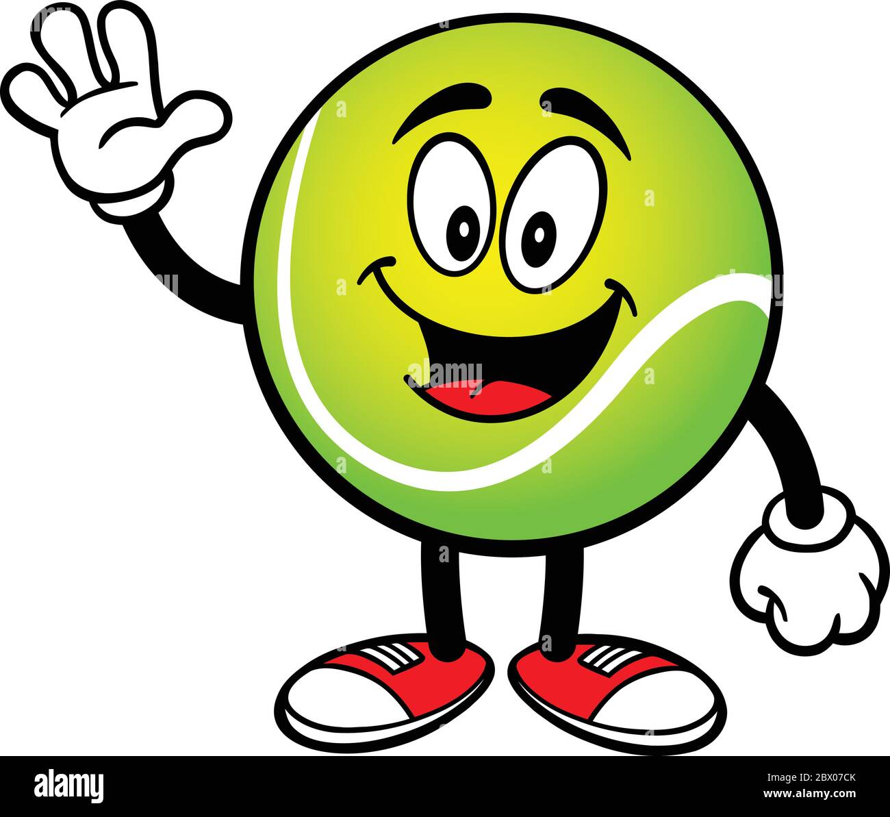 Cartoon tennis ball hi