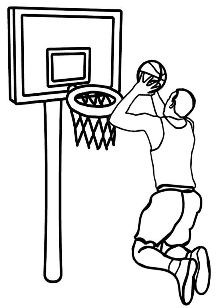 Free easy to print basketball coloring pages sports coloring pages coloring pictures for kids coloring pages