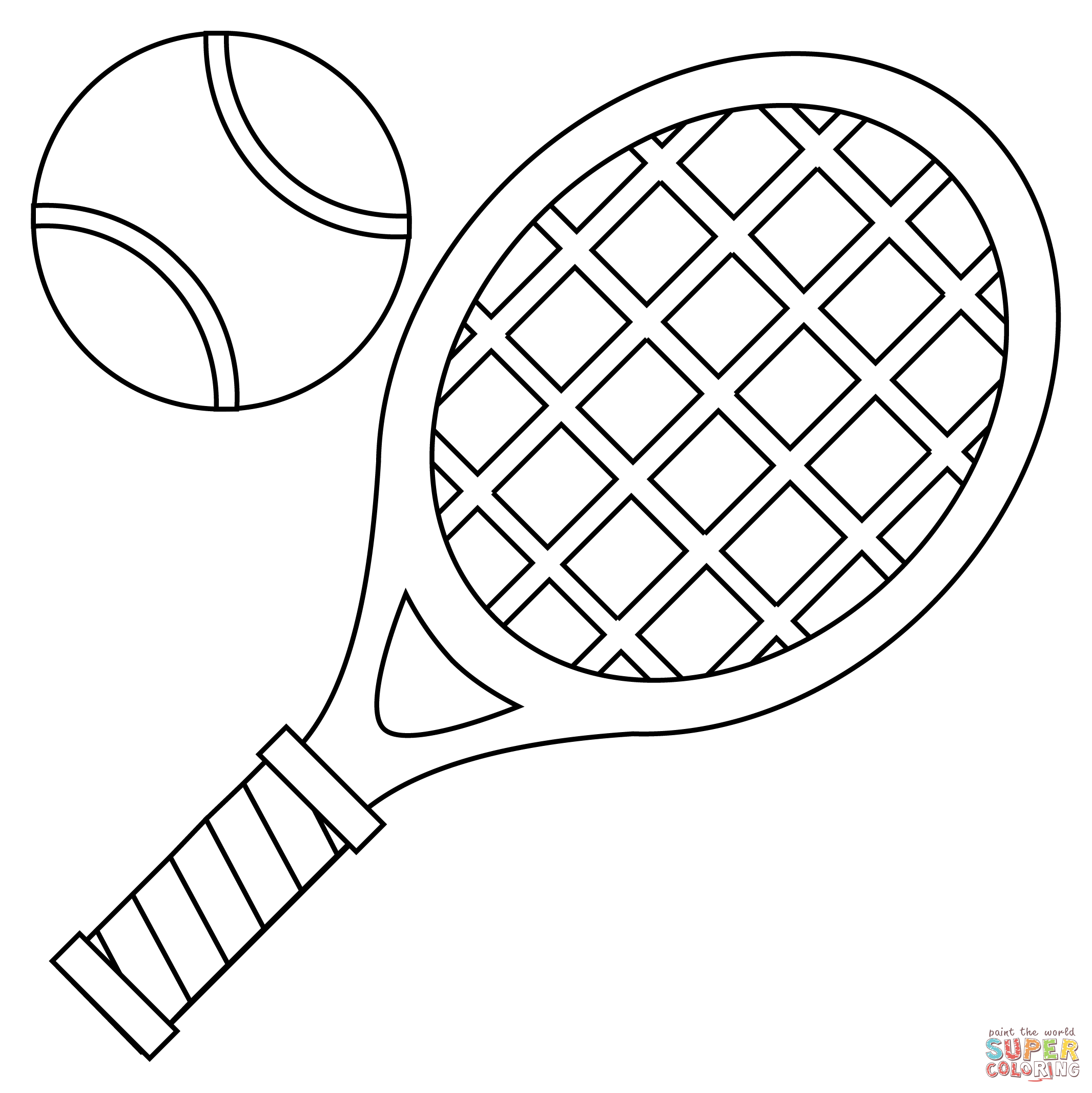 Tennis coloring page free printable coloring pages