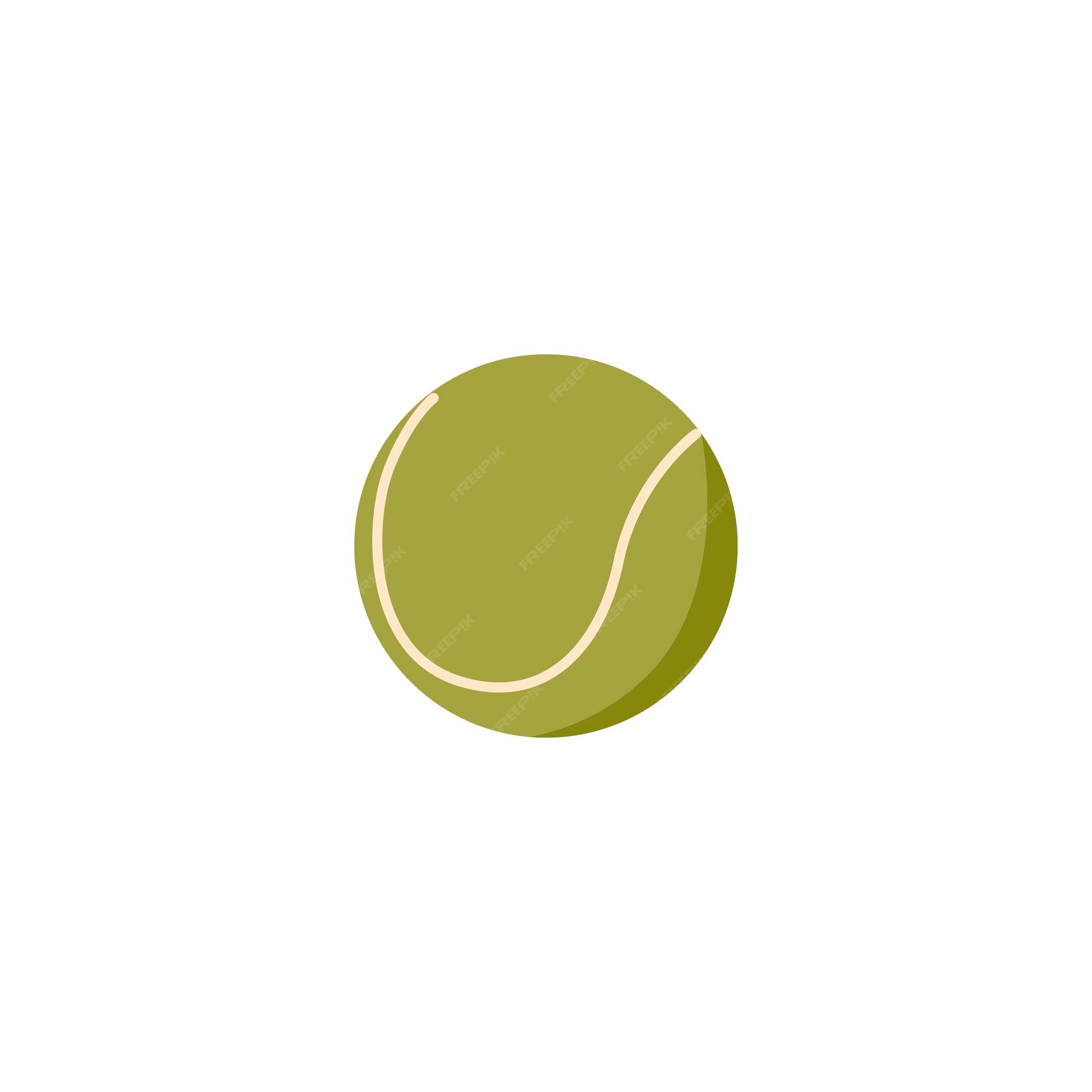 Premium vector sports small ball icon kids toy for playing tennis game flat vector illustration isolated on white background