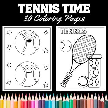 Tennis coloring pages by teachers helper tpt