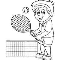 Tennis coloring pages