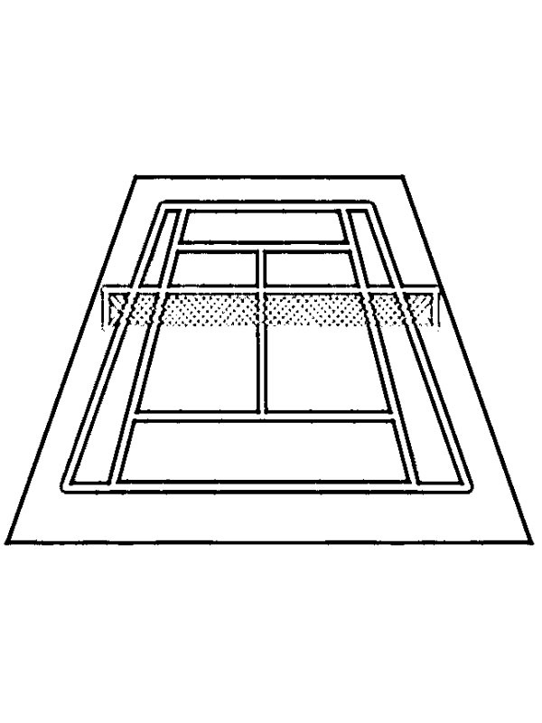 Tennis court coloring page