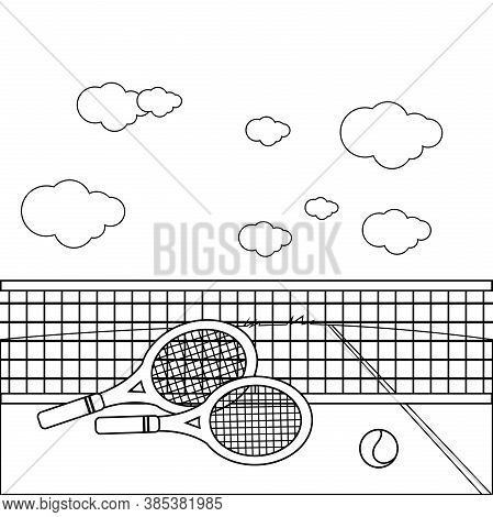 Rackets tennis ball vector photo free trial bigstock