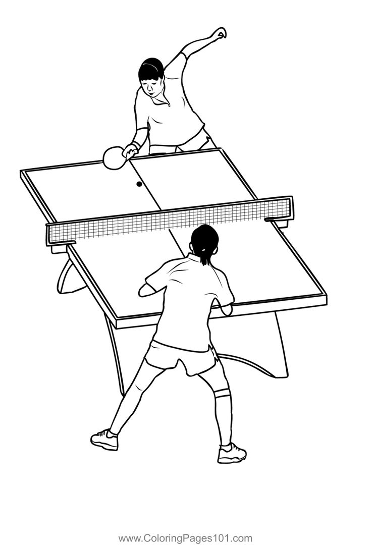 Table tennis coloring page table tennis tennis drawing table tennis player