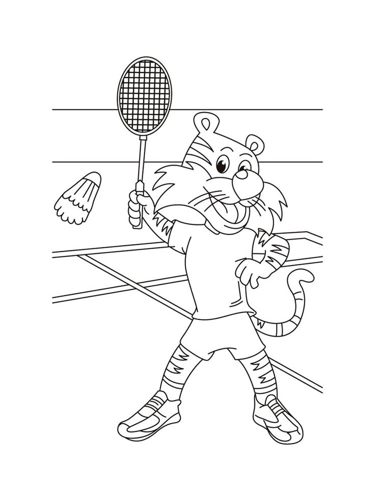 Badminton coloring pag