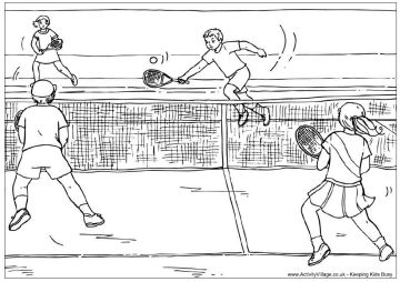 Tennis match louring page louring pages school sports theme summer loring pages