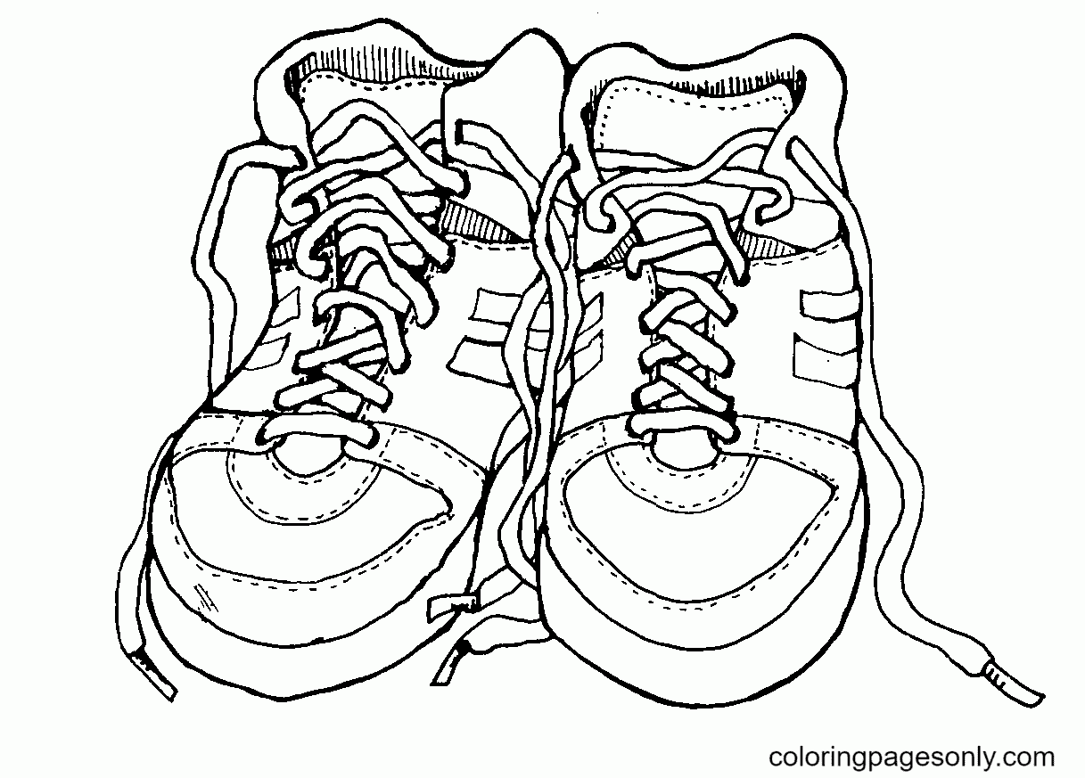 Shoe coloring pages printable for free download
