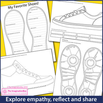 Design a shoe all about me activity first week back to school art and writing