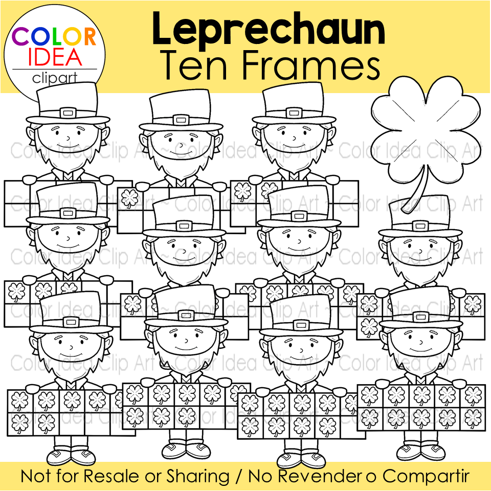 Leprechaun ten frames made by teachers