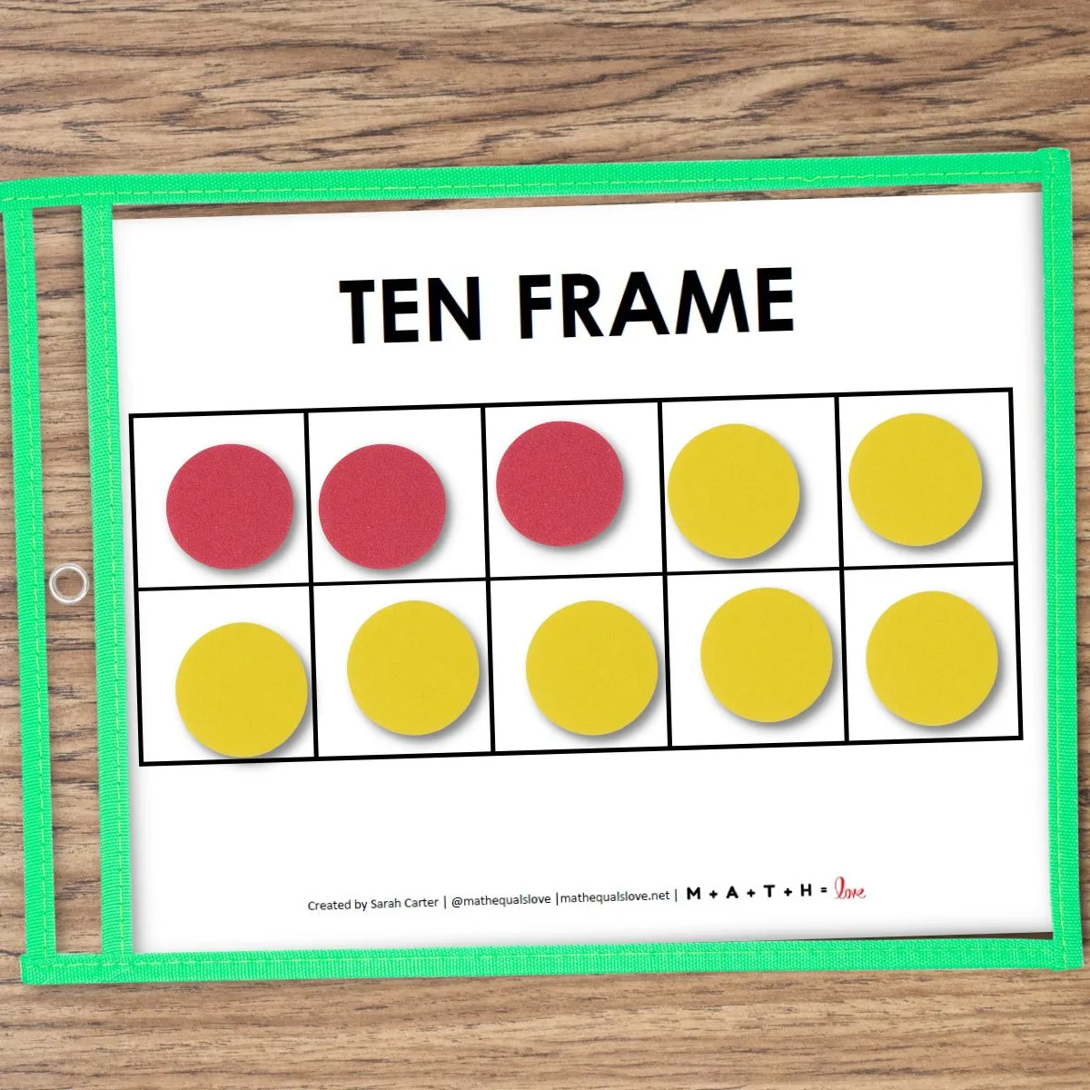 Blank ten frame template math love