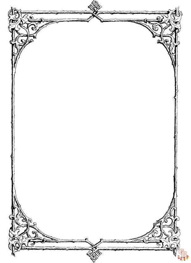 Printable picture frame coloring pages free for kids and adults