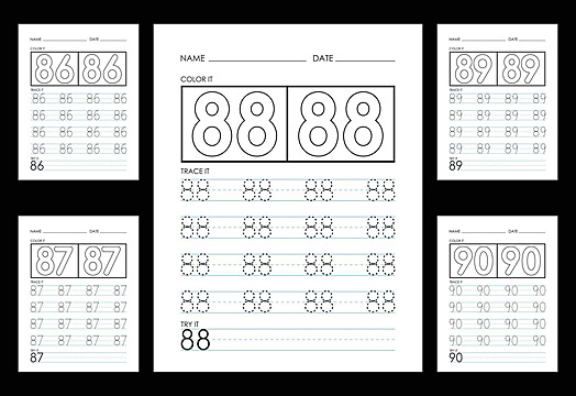 Color number worksheet png vector psd and clipart with transparent background for free download