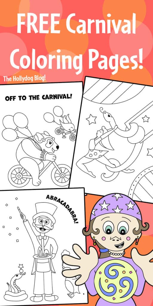 Free carnival coloring pages â the hollydog blog