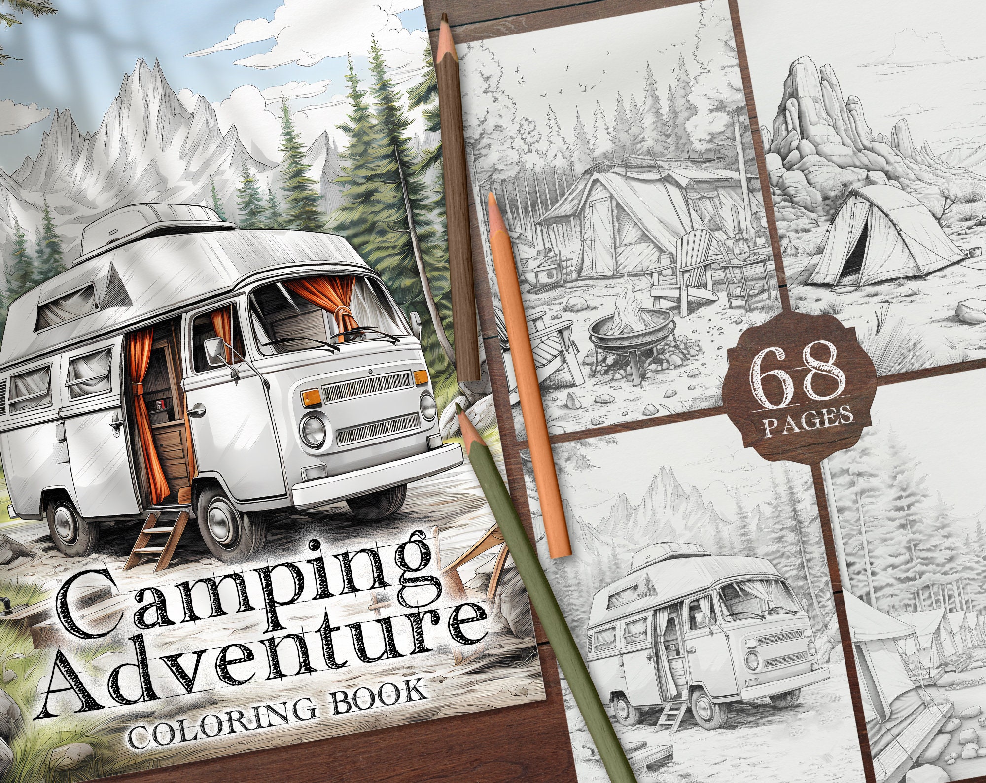 Tent coloring page