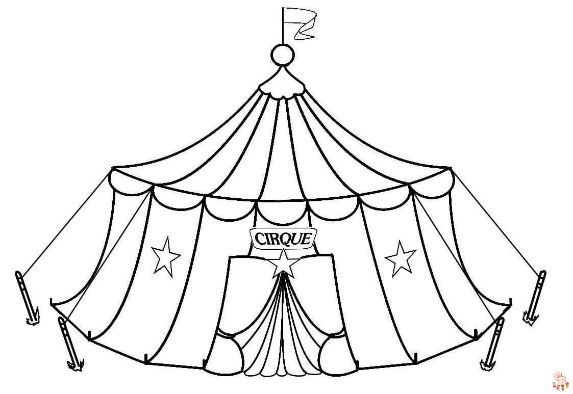 Printable tent coloring pages free for kids and adults