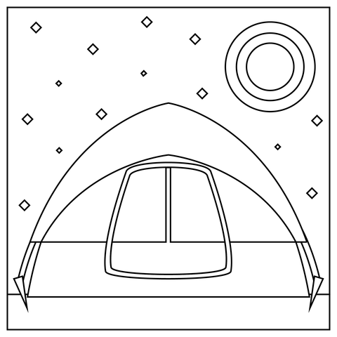 Tent coloring page free printable coloring pages