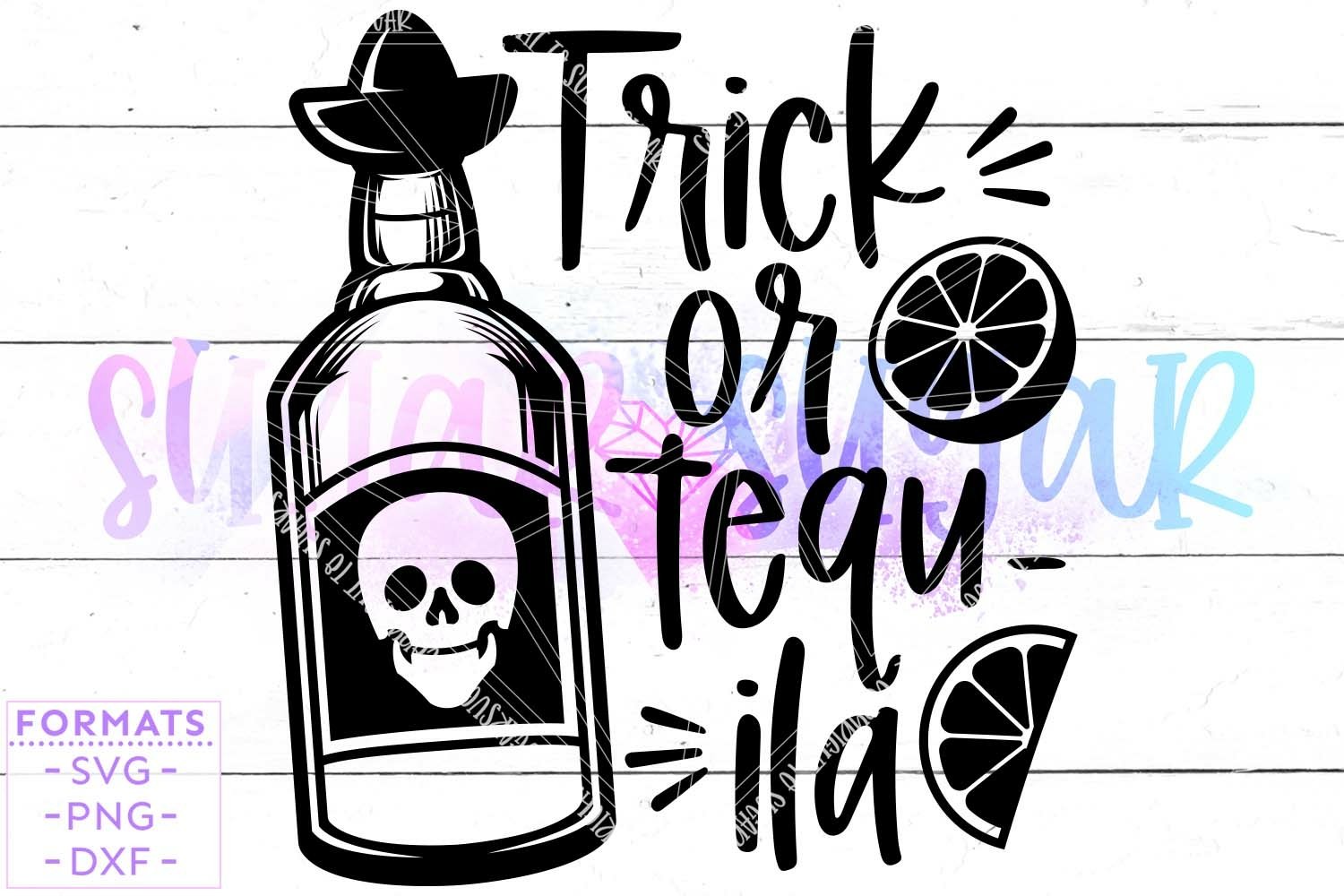 Trick or tequila halloween party svg files for cricut