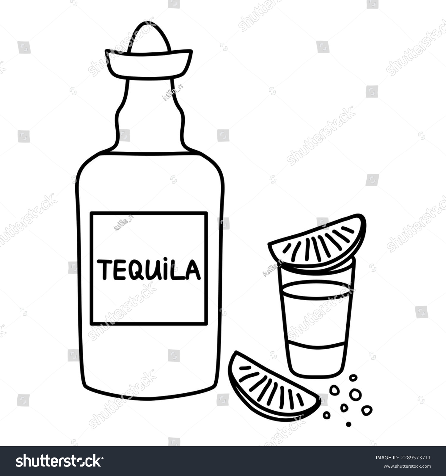 Tequila bottle over royalty