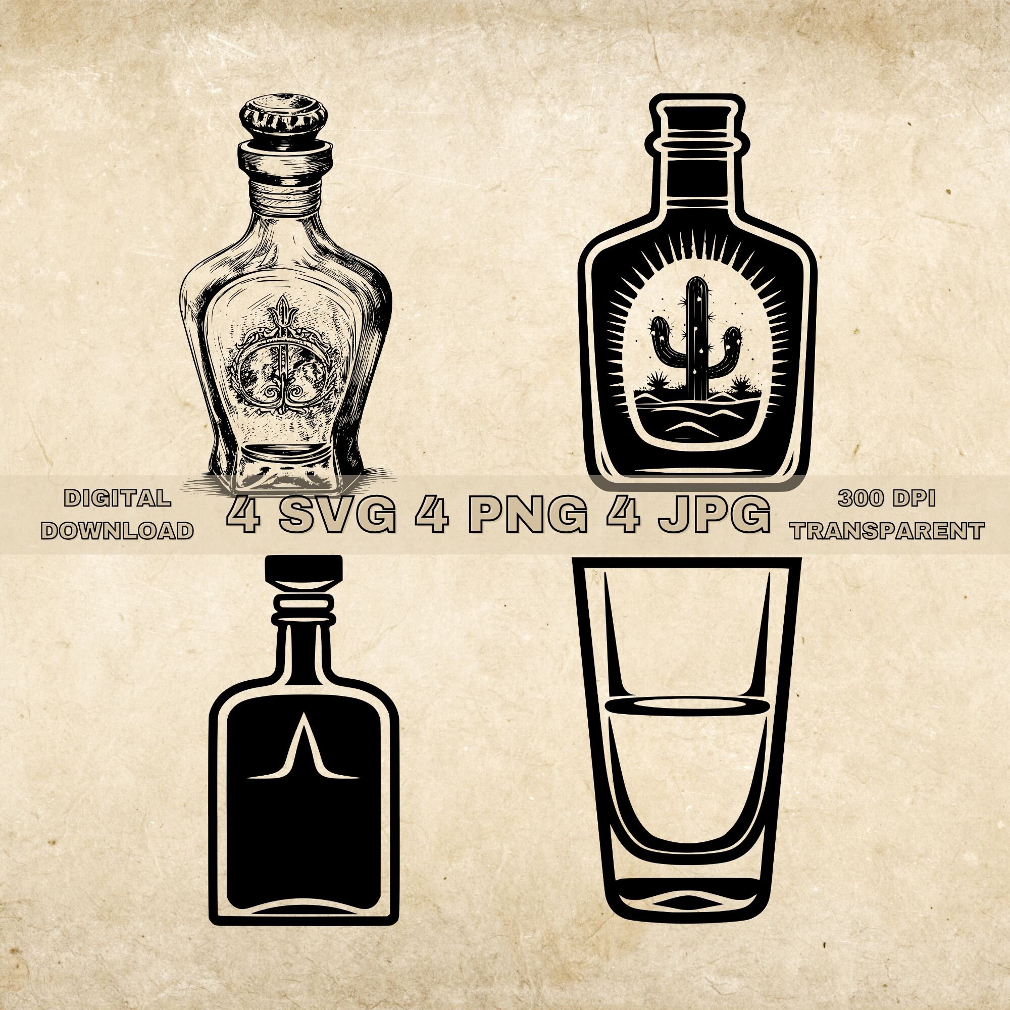 Tequila bottle svg