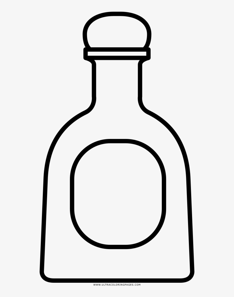 Tequila bottle coloring page