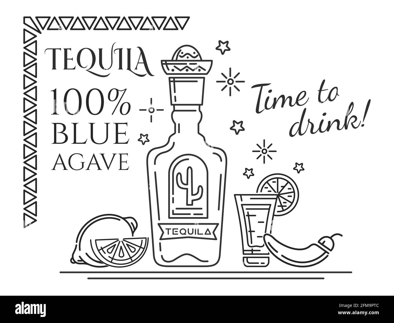 Tequila black and white stock photos images
