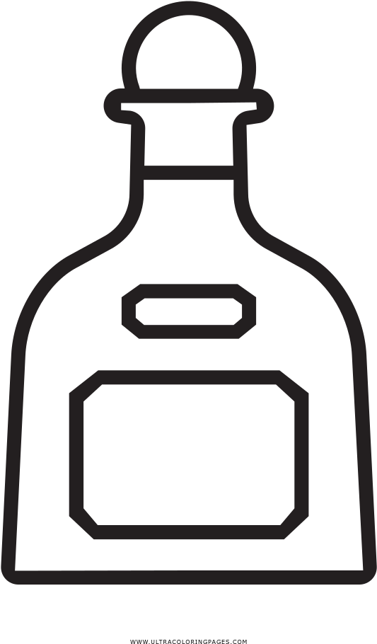 Tequila bottle coloring page