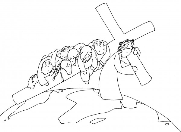 Dibujos del vãa crucis de jesãºs para colorear colorear imãgenes