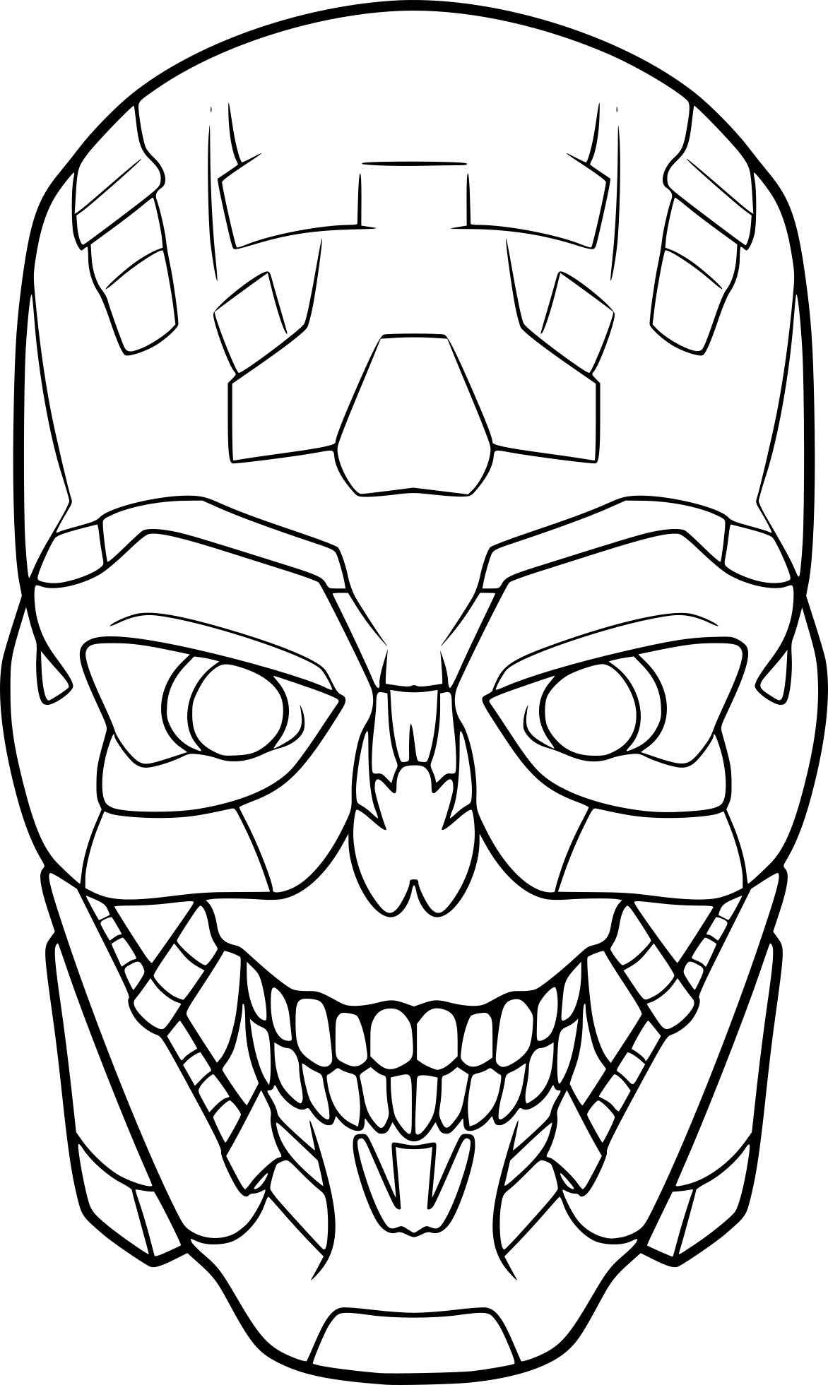 Terminator head coloring page