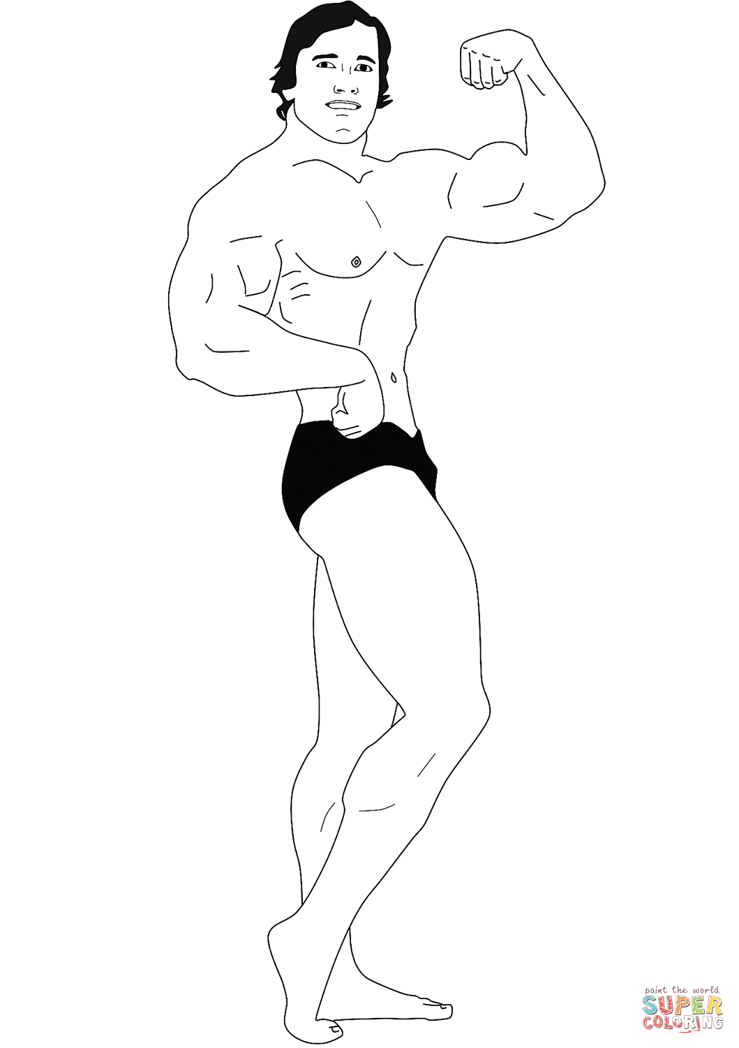 Arnold schwarzenegger coloring page free printable coloring pages