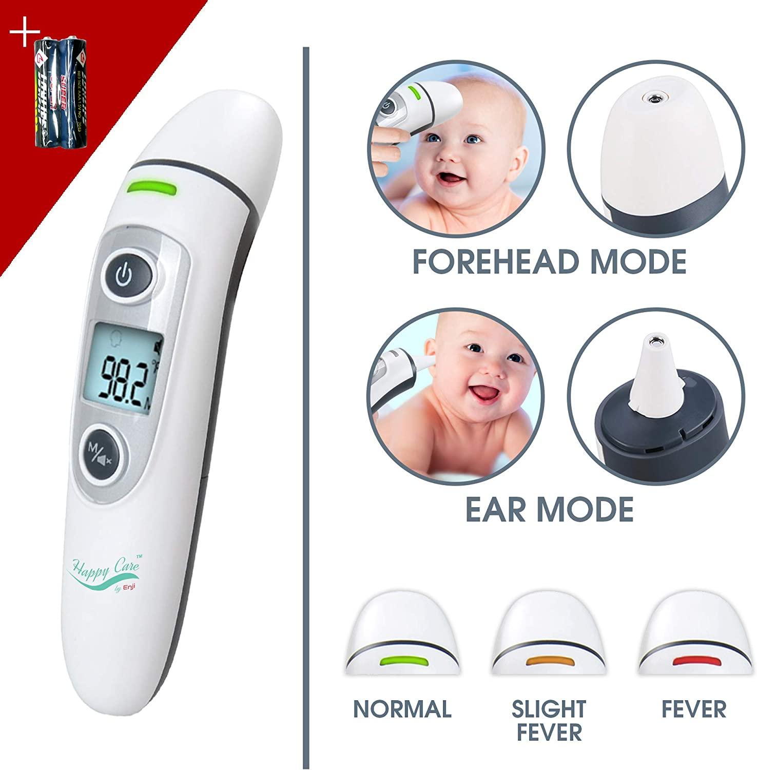 Baby childrens adult ear and forehead digital thermometer