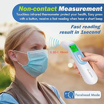 Ear thermometer for baby elera infrared lcd thermometer with automatic switching mode of ear forehead s measurement color backlight display with fever indicator baby